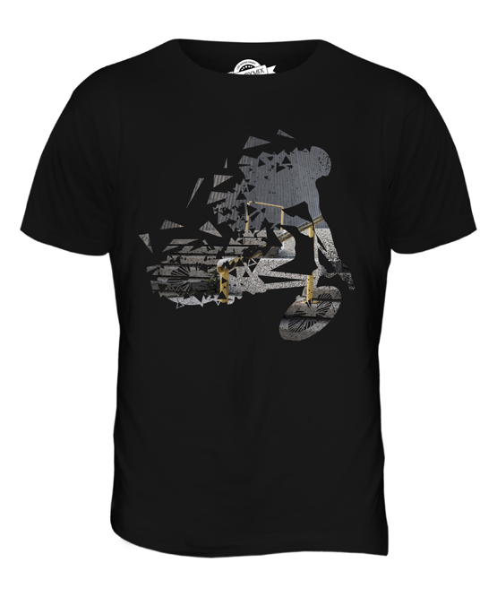 Men's Geometric Active Sports T-Shirt: Black