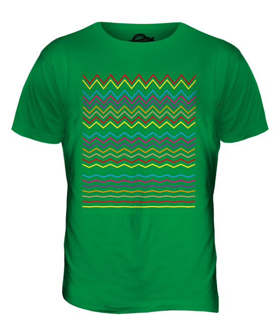 STRAIGHT TO ZIG ZAG MENS TSHIRT TEE TOP GIFT PATTERN COLOURFUL eBay