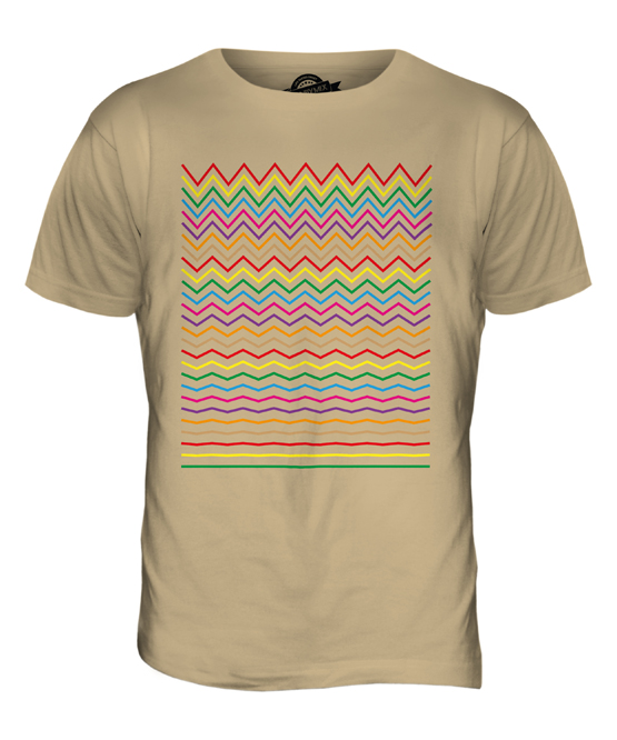 STRAIGHT TO ZIG ZAG MENS TSHIRT TEE TOP GIFT PATTERN COLOURFUL eBay
