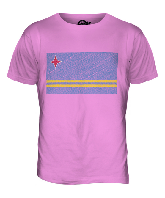 ARUBA SCRIBBLE FLAG MENS T-SHIRT TEE TOP GIFT ARUBAN FOOTBALL - Picture 20 of 21