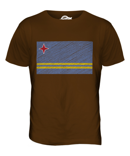ARUBA SCRIBBLE FLAG MENS T-SHIRT TEE TOP GIFT ARUBAN FOOTBALL - Picture 14 of 21