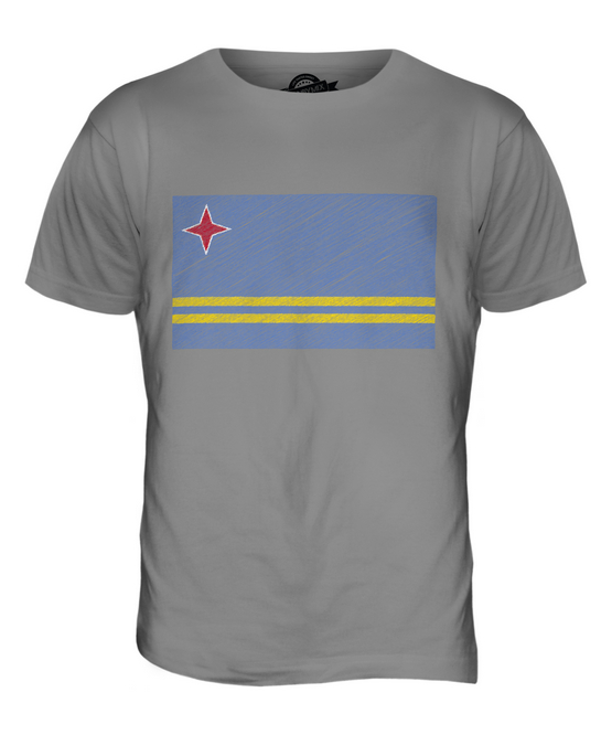ARUBA SCRIBBLE FLAG MENS T-SHIRT TEE TOP GIFT ARUBAN FOOTBALL - Picture 21 of 21