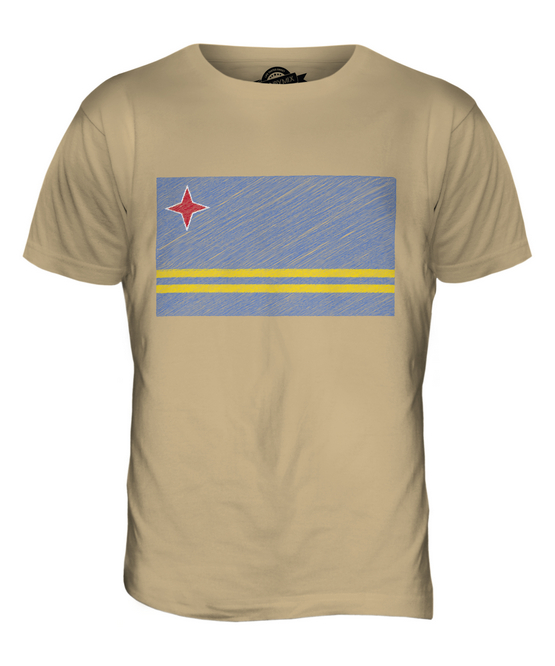 ARUBA SCRIBBLE FLAG MENS T-SHIRT TEE TOP GIFT ARUBAN FOOTBALL - Picture 16 of 21