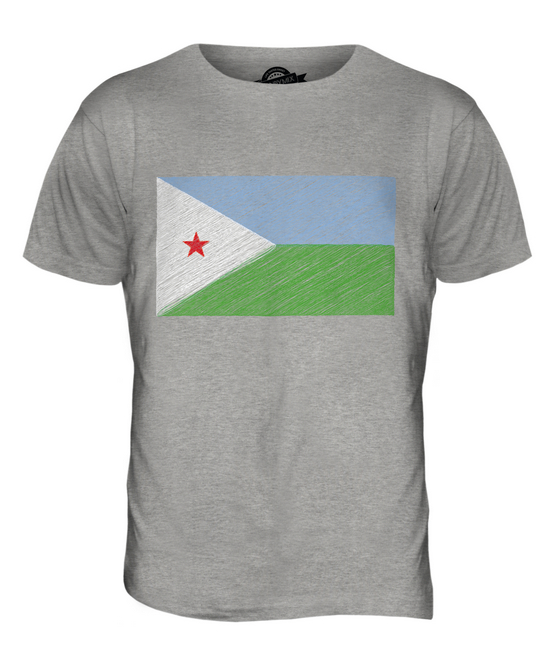 DJIBOUTI SCRIBBLE FLAG MENS T-SHIRT TEE TOP GIFT J?B?T? DJIBOUTI