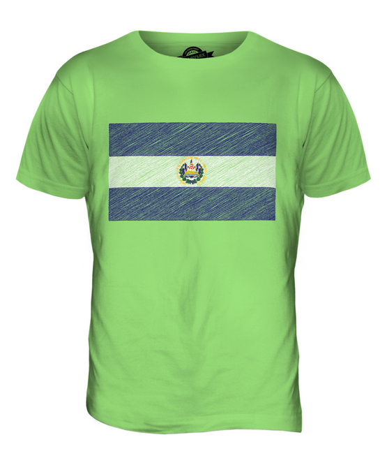 EL SALVADOR SCRIBBLE FLAG MENS T-SHIRT TEE TOP GIFT SALVADORAN FOOTBALL - Picture 12 of 21