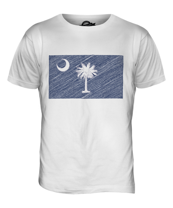 SOUTH CAROLINA SCRIBBLE FLAG MENS T-SHIRT TEE TOP GIFT SOUTH CAROLINIAN FOOTBALL