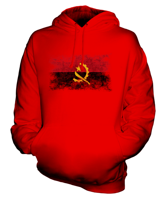 ANGOLA DISTRESSED FLAG UNISEX SWEATER TOP ANGOLAN SHIRT FOOTBALL JERSEY GIFT