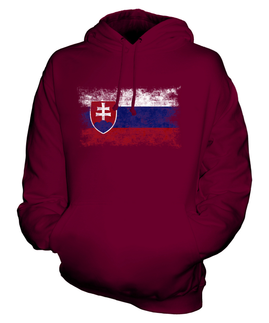 SLOVAKIA DISTRESSED FLAG UNISEX HOODIE TOP SLOVENSKO FOOTBALL SLOVAK ...