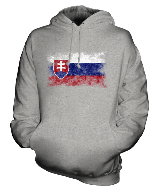 Slovakia Distressed Flag Unisex Hoodie Top Slovensko Football Slovak 