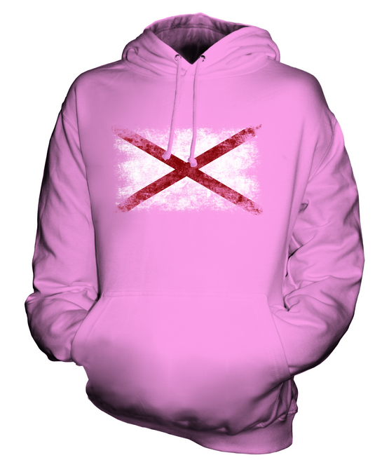 ALABAMA STATE DISTRESSED FLAGGE UNISEX HOODIE TOP ALABAMIAN ALABAMAN GESCHENK - Bild 16 von 16