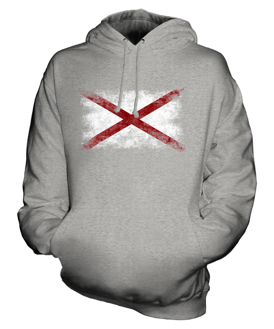 ALABAMA STATE DISTRESSED FLAGGE UNISEX HOODIE TOP ALABAMIAN ALABAMAN GESCHENK - Bild 4 von 16