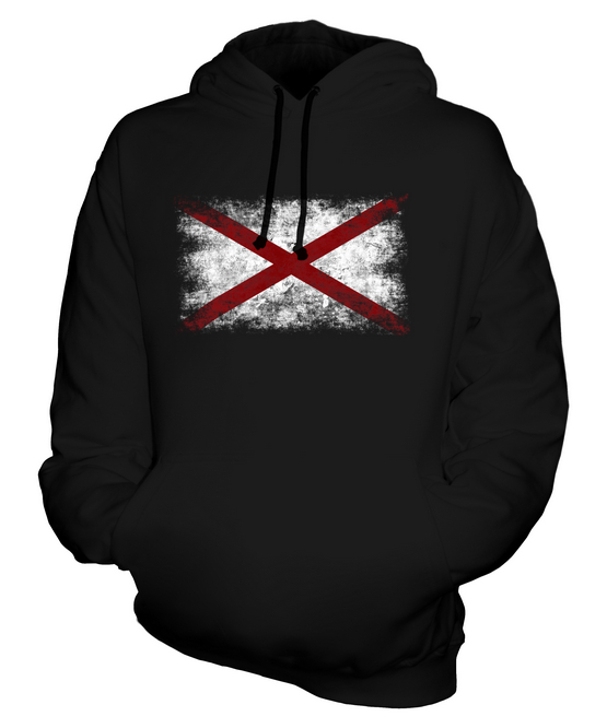 ALABAMA STATE DISTRESSED FLAGGE UNISEX HOODIE TOP ALABAMIAN ALABAMAN GESCHENK - Bild 3 von 16