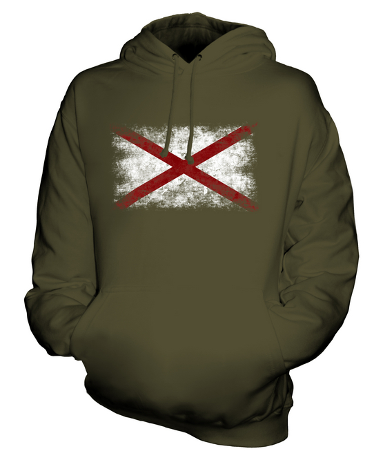 ALABAMA STATE DISTRESSED FLAGGE UNISEX HOODIE TOP ALABAMIAN ALABAMAN GESCHENK - Bild 12 von 16