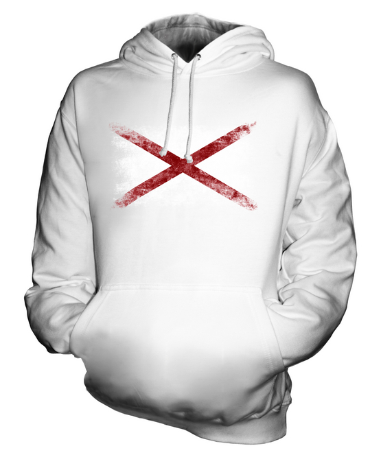 ALABAMA STATE DISTRESSED FLAGGE UNISEX HOODIE TOP ALABAMIAN ALABAMAN GESCHENK - Bild 2 von 16