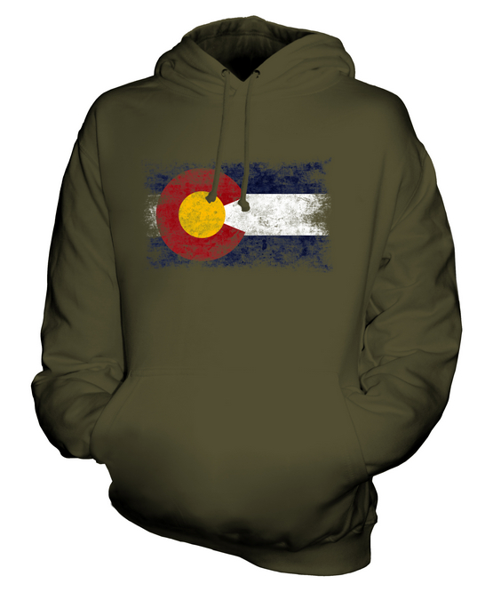 BUNDESSTAAT COLORADO WEINLESE FLAGGE UNISEX KAPUZENPULLOVER HOODIE HERREN DAMEN - 第 12/16 張圖片