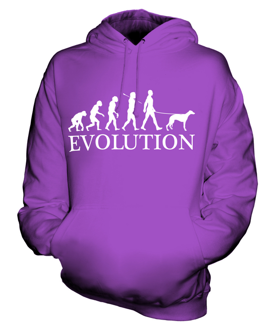 WHIPPET EVOLUTION OF MAN UNISEX HOODIE MENS WOMENS LADIES