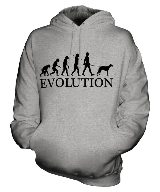 WHIPPET EVOLUTION OF MAN UNISEX HOODIE MENS WOMENS LADIES