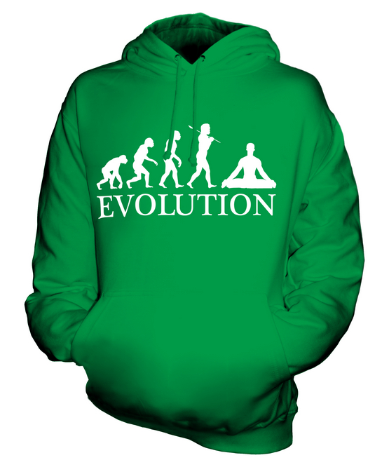 YOGA EVOLUTION OF MAN UNISEX HOODIE MENS WOMENS LADIES GIFT PILATES CLOTHING