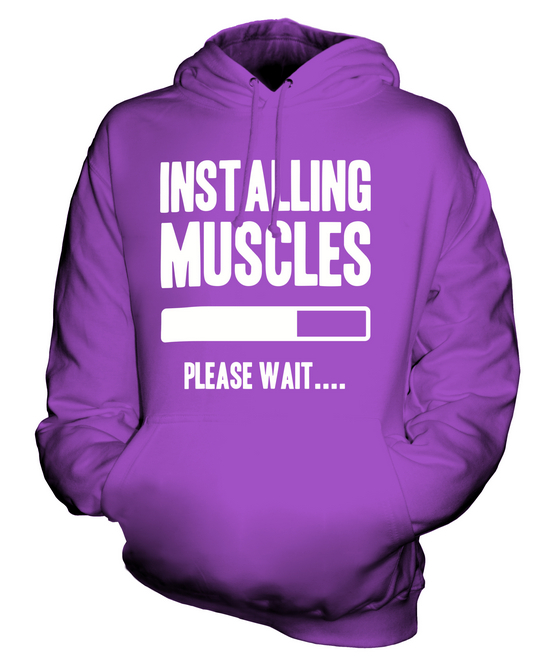 INSTALLING MUSCLES UNISEX HOODIE TOP GIFT GYM FUNNY eBay