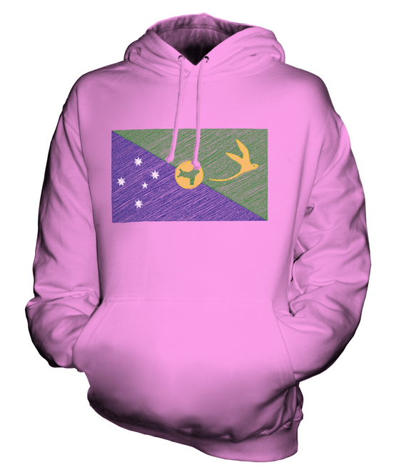 CHRISTMAS ISLAND SCRIBBLE FLAG UNISEX HOODIE TOP GIFT FOOTBALL - Picture 16 of 16