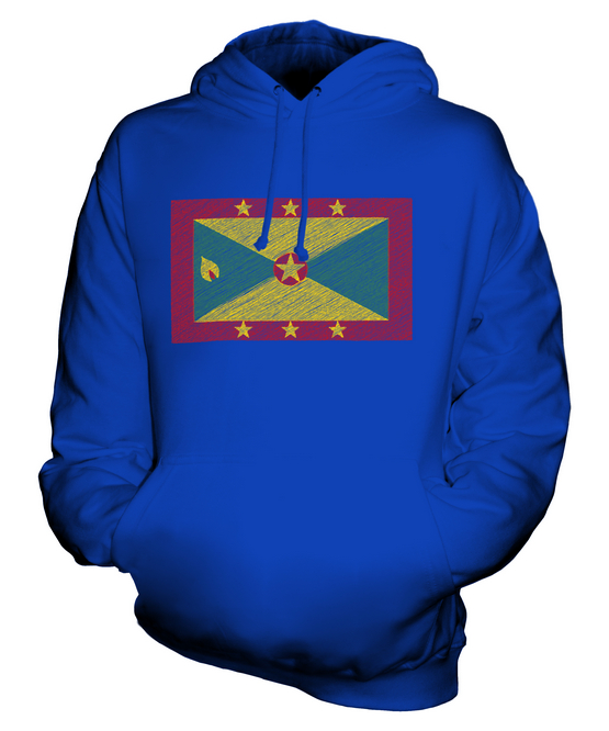 GRENADA SCRIBBLE FLAG UNISEX HOODIE TOP GIFT GRENADIAN FOOTBALL | eBay