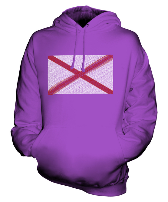 ALABAMA STATE SCRIBBLE FLAG UNISEX HOODIE TOP GESCHENK ALABAMIAN ALABAMAN - Bild 15 von 16