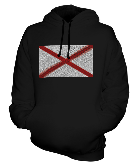 ALABAMA STATE SCRIBBLE FLAG UNISEX HOODIE TOP GESCHENK ALABAMIAN ALABAMAN - Bild 3 von 16