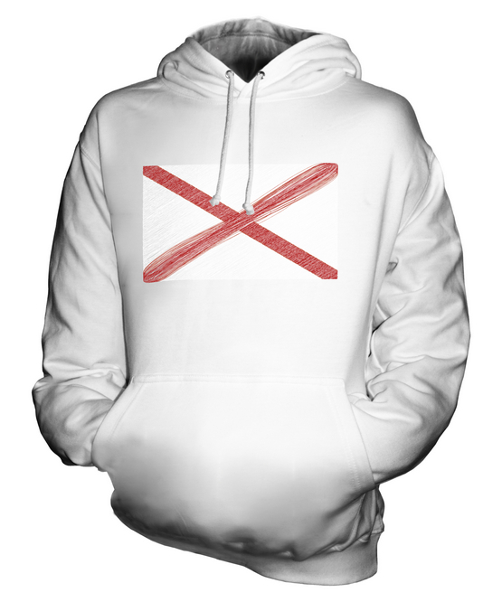 ALABAMA STATE SCRIBBLE FLAG UNISEX HOODIE TOP GESCHENK ALABAMIAN ALABAMAN - Bild 2 von 16