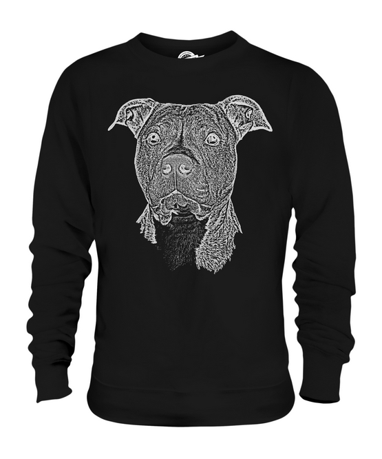 Dog Puppy Pet Gift  Unisex Hoodie Crazy Staffordshire Bull Terrier Lady 