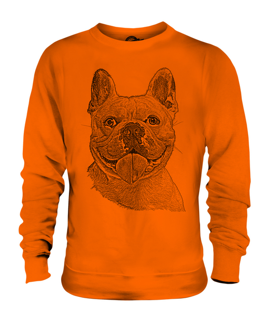 FRENCH BULLDOG SKETCH UNISEX PRINTED SWEATER GREAT GIFT FOR DOG