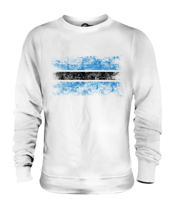 BOTSWANA DISTRESSED FLAG UNISEX SWEATER TOP MOTSWANA FOOTBALL BOTSWANAN SHIRT