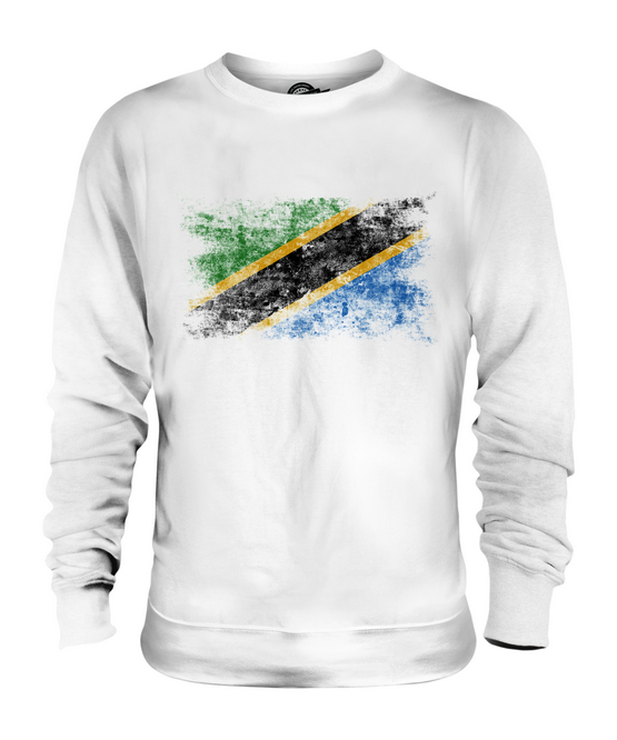 TANZANIA VINTAGE FLAG UNISEX SWEATER PULLOVER SWEATER SWEATSHIRT MENS WOMENS