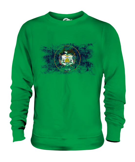 UTAH STATE DISTRESSED FLAG UNISEX PULLOVER OBERTEIL UTAHN SHIRT JERSEY GESCHENK - Bild 10 von 16