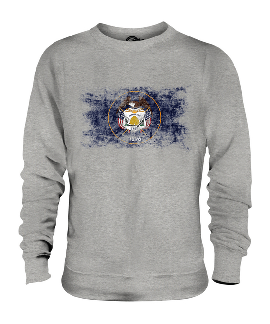 UTAH STATE DISTRESSED FLAG UNISEX PULLOVER OBERTEIL UTAHN SHIRT JERSEY GESCHENK - Bild 4 von 16