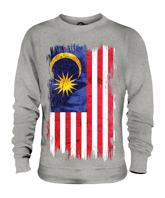 MALAYSIA GRUNGE FLAG MENS T-SHIRT TEE TOP MALAYSIAN SHIRT FOOTBALL JERSEY GIFT 