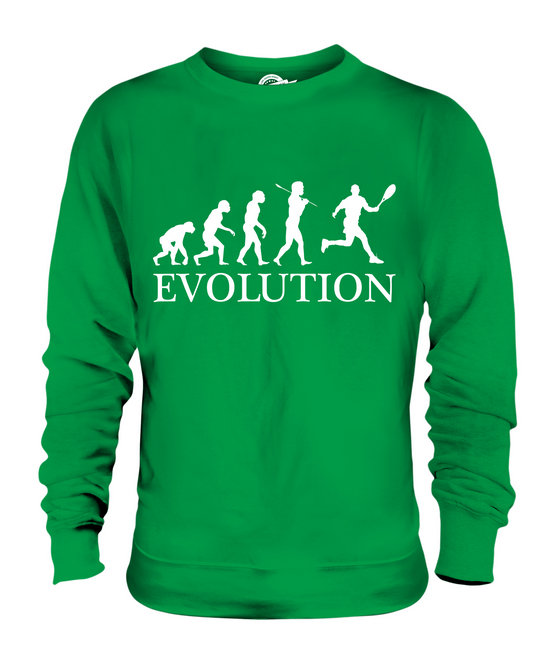 TENNIS EVOLUTION OF MAN UNISEX SWEATER MENS WOMENS LADIES GIFT RACQUET CLOTHING
