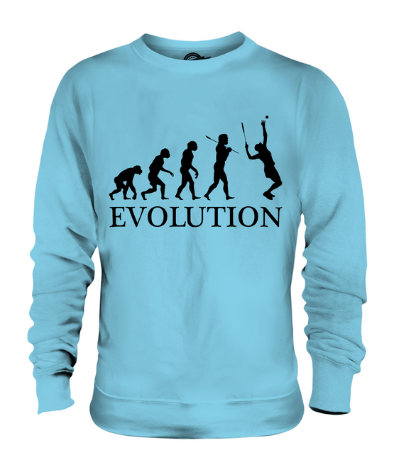 TENNIS PLAYER EVOLUTION OF MAN UNISEX SWEATER MENS WOMENS LADIES GIFT RACQUET
