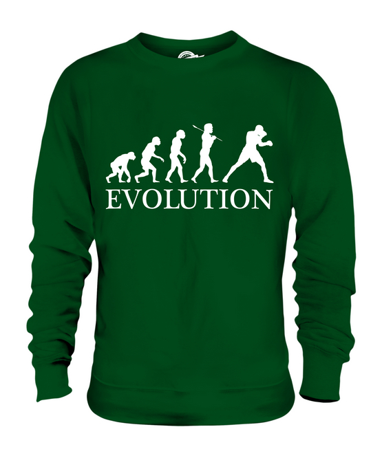 BOXING EVOLUTION OF MAN UNISEX PULLOVER HERREN DAMEN GESCHENK BOXERHANDSCHUHE