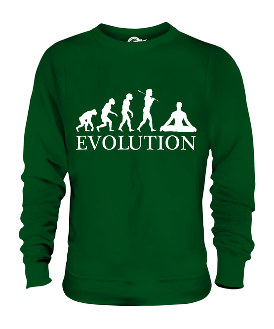 YOGA EVOLUTION OF MAN UNISEX SWEATER MENS WOMENS LADIES GIFT PILATES CLOTHING