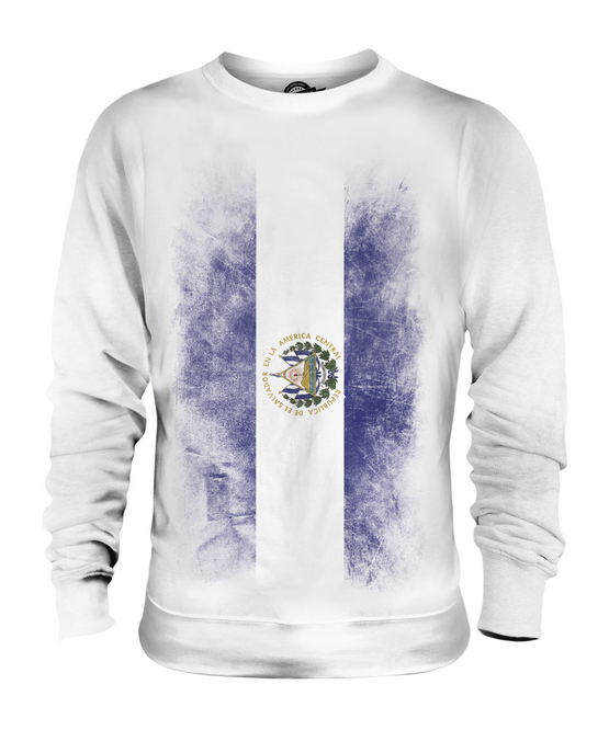 EL SALVADOR FADED FLAG UNISEX SWEATER TOP SALVADORAN SHIRT FOOTBALL JERSEY  | eBay