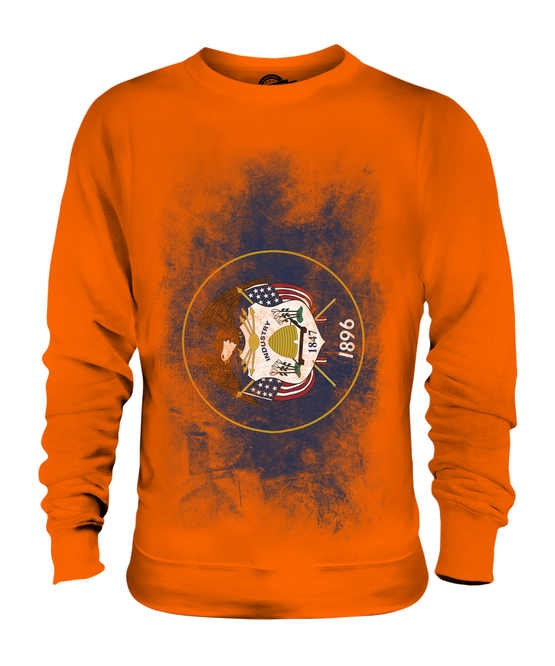 UTAH STATE VERBLASSTE FLAGGE UNISEX PULLOVER OBERTEIL UTAHN SHIRT JERSEY GESCHENK - Bild 8 von 16