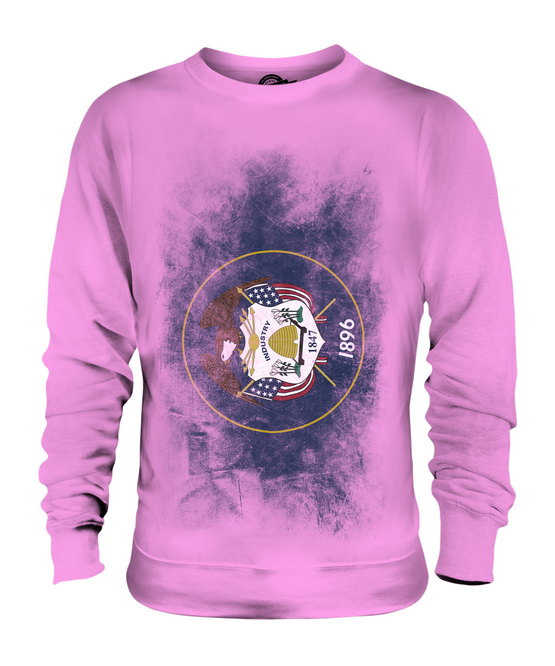 UTAH STATE VERBLASSTE FLAGGE UNISEX PULLOVER OBERTEIL UTAHN SHIRT JERSEY GESCHENK - Bild 16 von 16