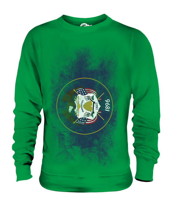 UTAH STATE VERBLASSTE FLAGGE UNISEX PULLOVER OBERTEIL UTAHN SHIRT JERSEY GESCHENK - Bild 10 von 16