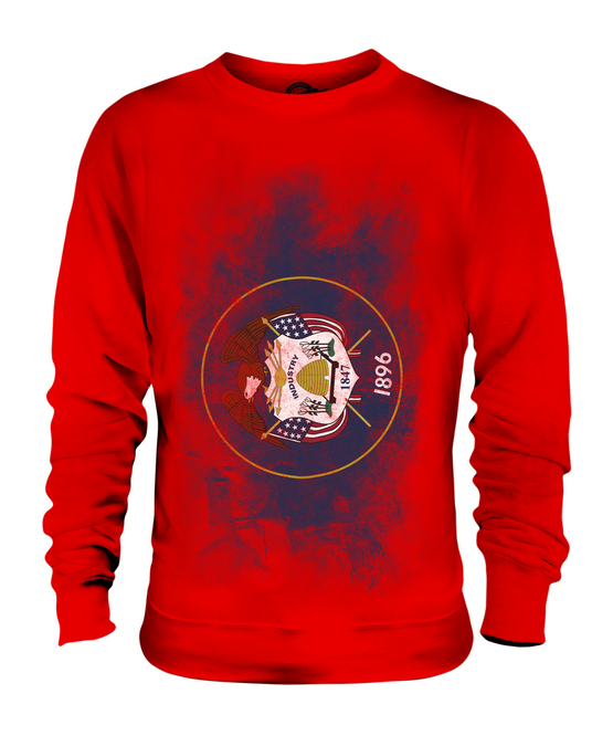 UTAH STATE VERBLASSTE FLAGGE UNISEX PULLOVER OBERTEIL UTAHN SHIRT JERSEY GESCHENK - Bild 7 von 16