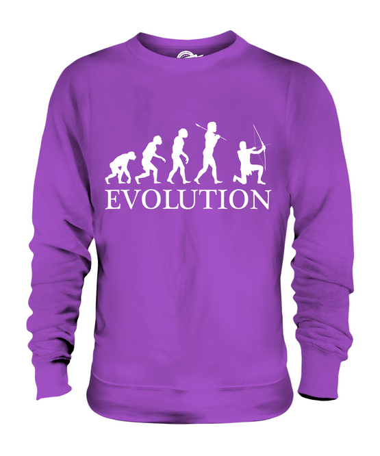 ARCHER EVOLUTION OF MAN UNISEX SWEATER MENS WOMENS LADIES GIFT ROBIN HOOD - Picture 15 of 16