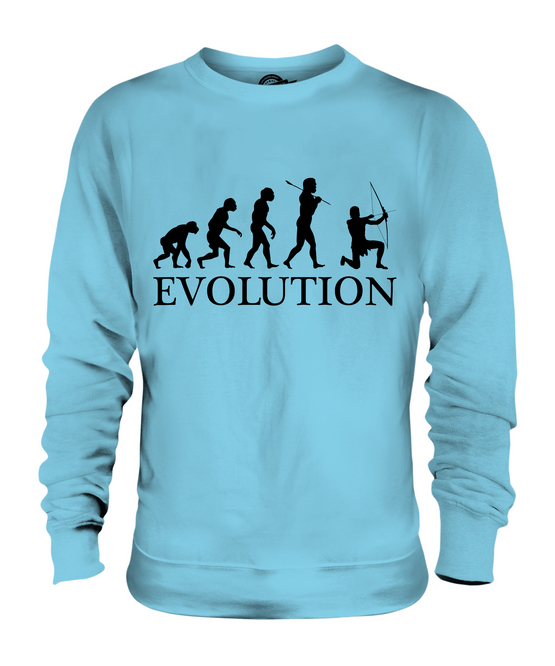 ARCHER EVOLUTION OF MAN UNISEX SWEATER MENS WOMENS LADIES GIFT ROBIN HOOD - Picture 13 of 16