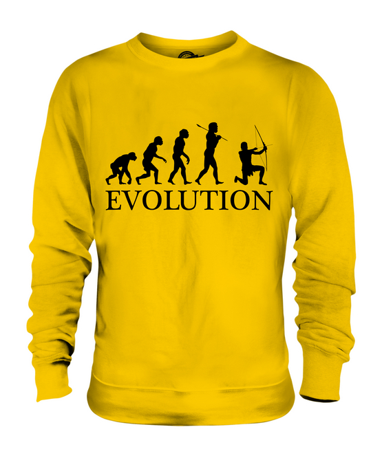 ARCHER EVOLUTION OF MAN UNISEX SWEATER MENS WOMENS LADIES GIFT ROBIN HOOD - Picture 9 of 16