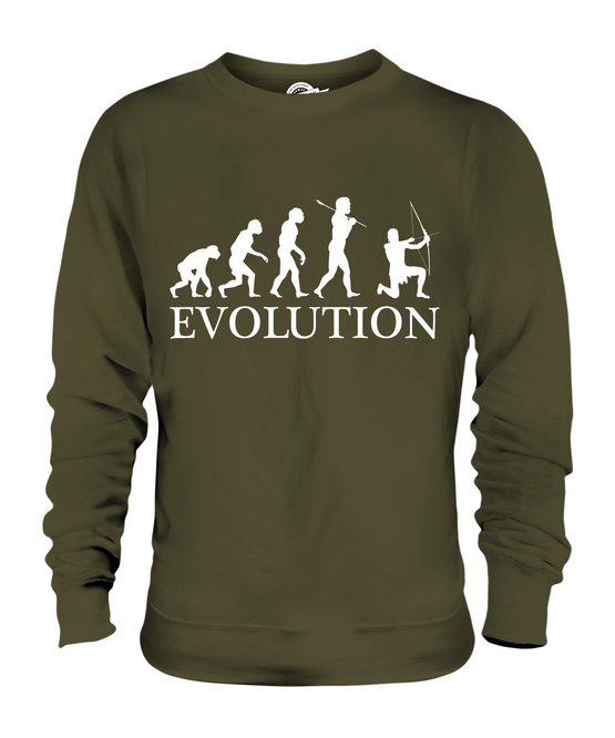 ARCHER EVOLUTION OF MAN UNISEX SWEATER MENS WOMENS LADIES GIFT ROBIN HOOD - Picture 12 of 16