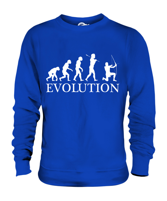 ARCHER EVOLUTION OF MAN UNISEX SWEATER MENS WOMENS LADIES GIFT ROBIN HOOD - Picture 14 of 16