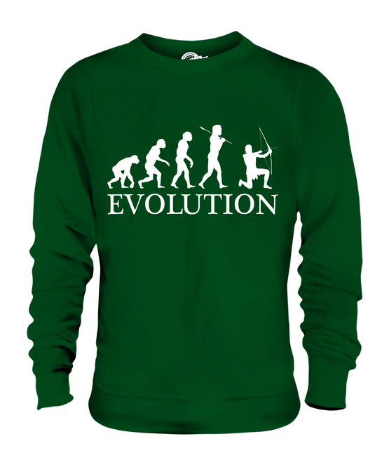 ARCHER EVOLUTION OF MAN UNISEX SWEATER MENS WOMENS LADIES GIFT ROBIN HOOD - Picture 11 of 16